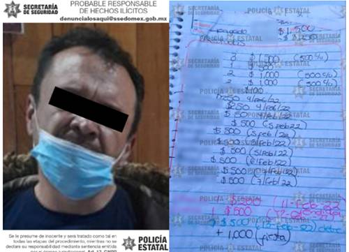 Detienen en Metepec, a presunto extorsionador